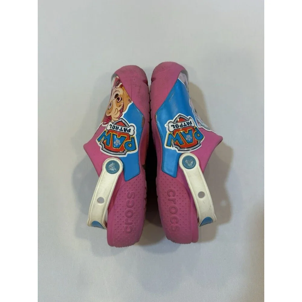 Crocs Clogs Paw Patrol  Size J3 Girls Pink Slip On Shoes